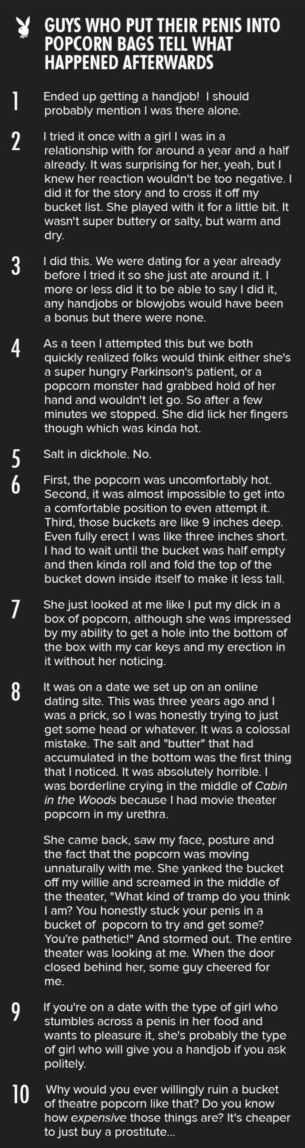 Dick In Popcorn Bucket